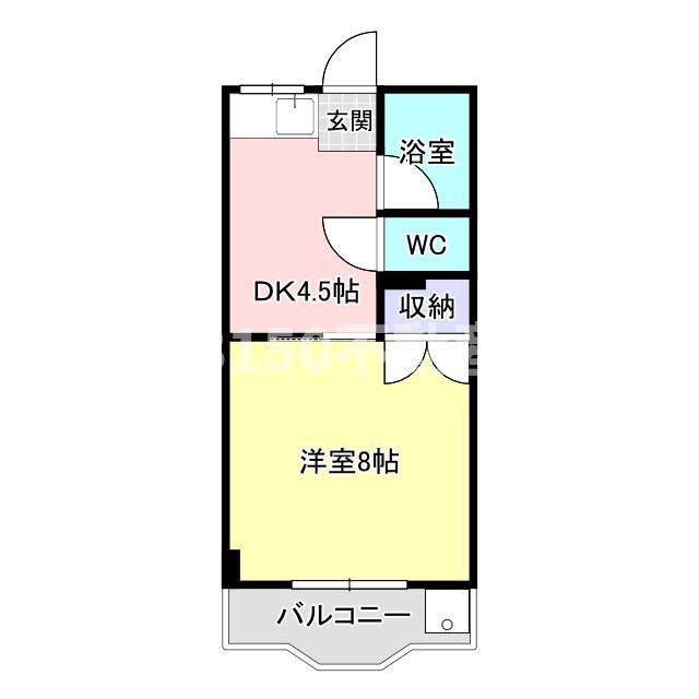 辻マンション(1DK/3階)の間取り写真