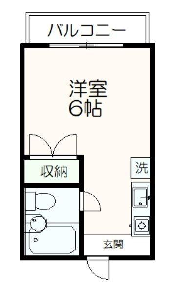 グリーンヒルズ多摩センター(ワンルーム/1階)の間取り写真