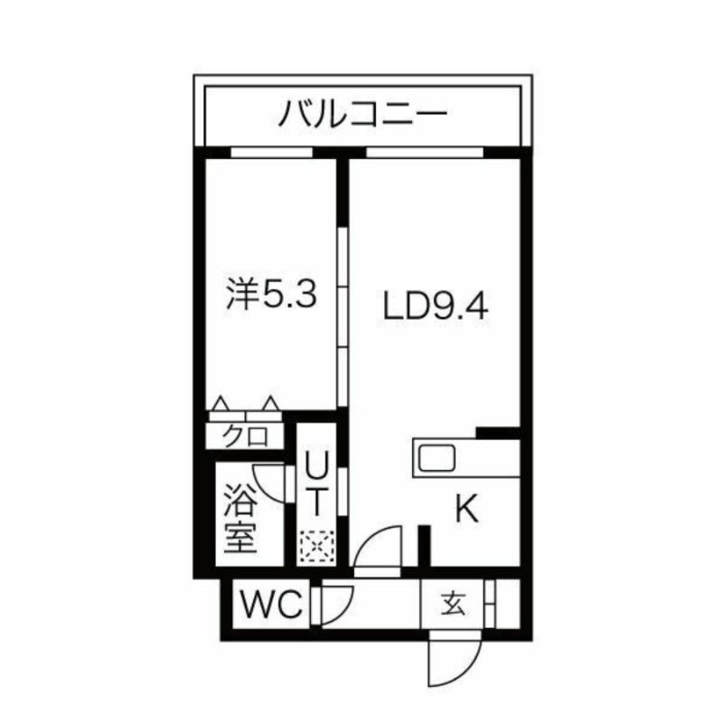 アルファスクエア福住2条(1LDK/3階)の間取り写真