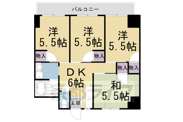 東和ハイツ(4DK/2階)の間取り写真