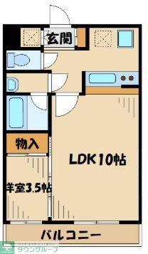マハロ壱番館(1LDK/1階)の間取り写真