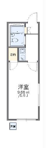 レオパレス天沼(1K/1階)の間取り写真