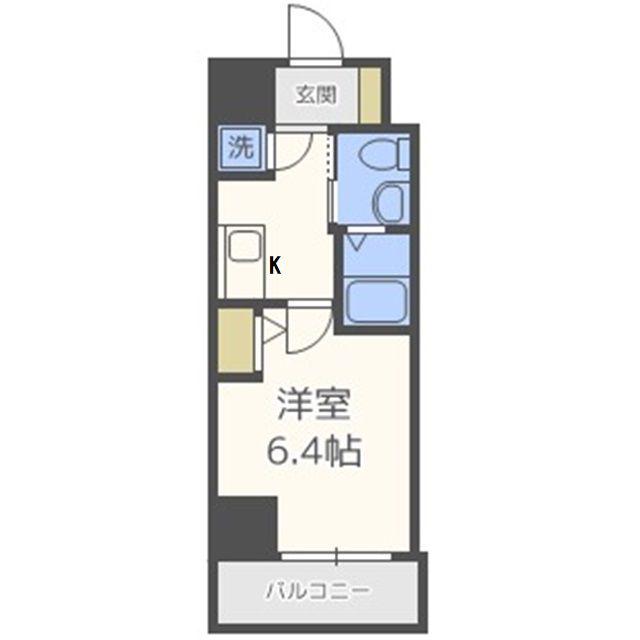HS梅田イースト(1K/13階)の間取り写真