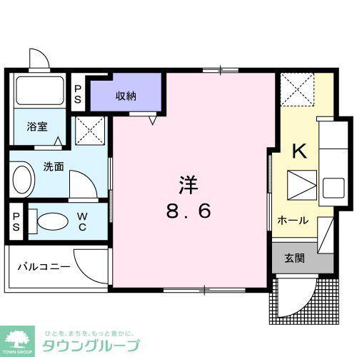 サン ミルト(1K/1階)の間取り写真