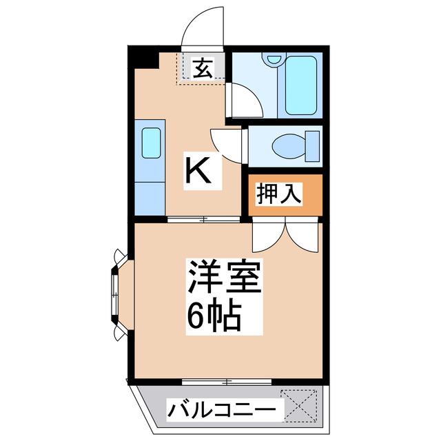 DO八王寺(1K/2階)の間取り写真