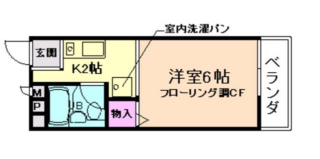 ル・レーブ(1K/1階)の間取り写真