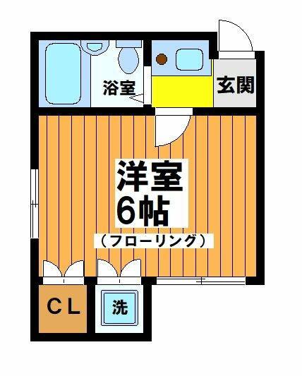 ディバージョンズハウス(1K/2階)の間取り写真