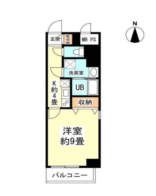 プルミエール南本町(1K/7階)の間取り写真