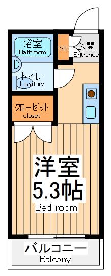 パークアベニュー桜(ワンルーム/5階)の間取り写真