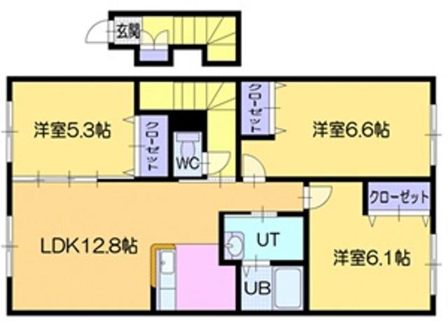 プランドール(3LDK/2階)の間取り写真