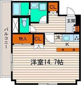 フォンテーヌ守口(ワンルーム/4階)の間取り写真