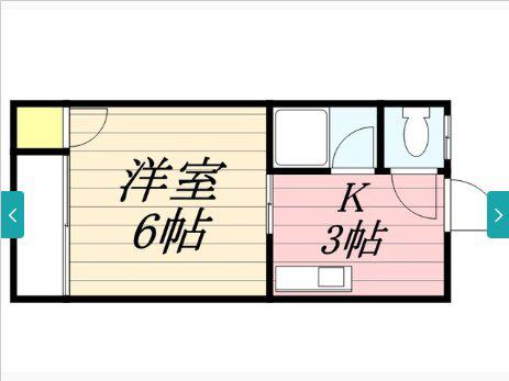 タウニー高宮I(1K/1階)の間取り写真