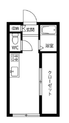 共学国際交流会館 長崎寮(ワンルーム/2階)の間取り写真