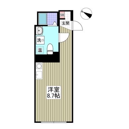 COCOFLAT新江古田(ワンルーム/2階)の間取り写真