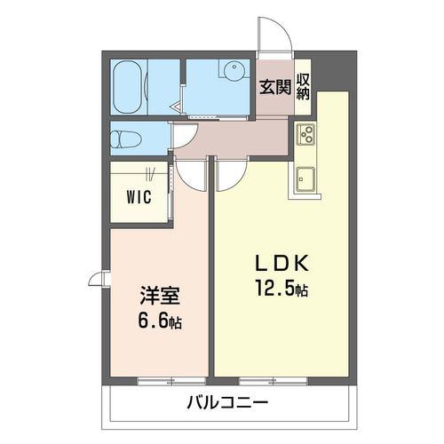 レジデンス小金井公園(1LDK/3階)の間取り写真