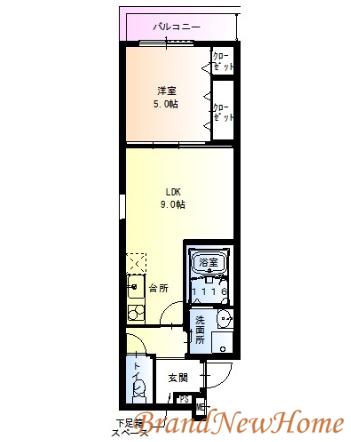 フジパレス堺市駅東(1LDK/2階)の間取り写真