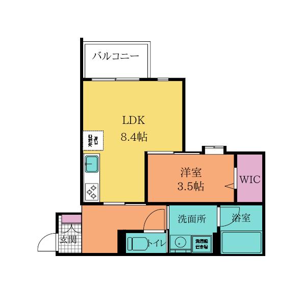 YOURMAISON萩崎(1LDK/1階)の間取り写真