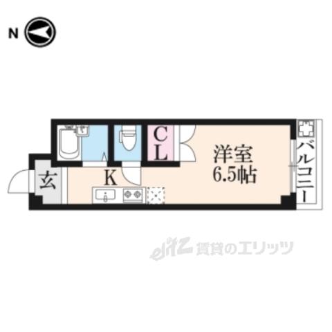 ファミール西大寺(ワンルーム/3階)の間取り写真