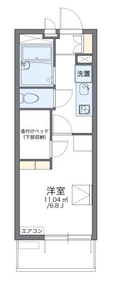 レオパレスコンパル歌島(1K/2階)の間取り写真