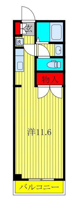都賀M3ビル(1K/3階)の間取り写真