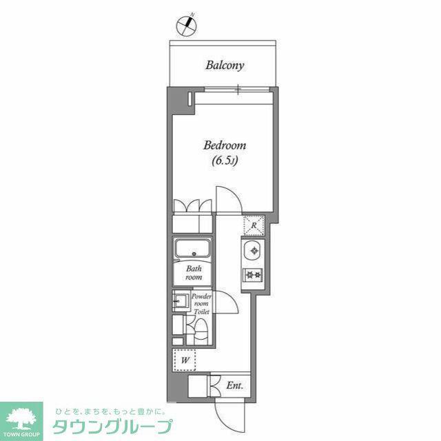 ラクレイス横濱関内(1K/6階)の間取り写真