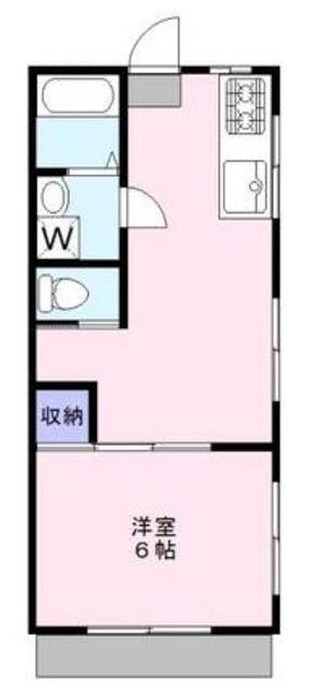 江本コーポ(1DK/2階)の間取り写真
