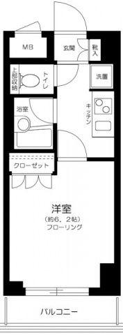 キャッスルステージ東池袋(1K/3階)の間取り写真