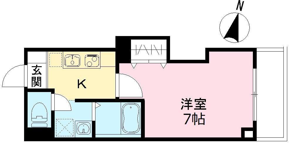 みおつくし城北(1K/3階)の間取り写真