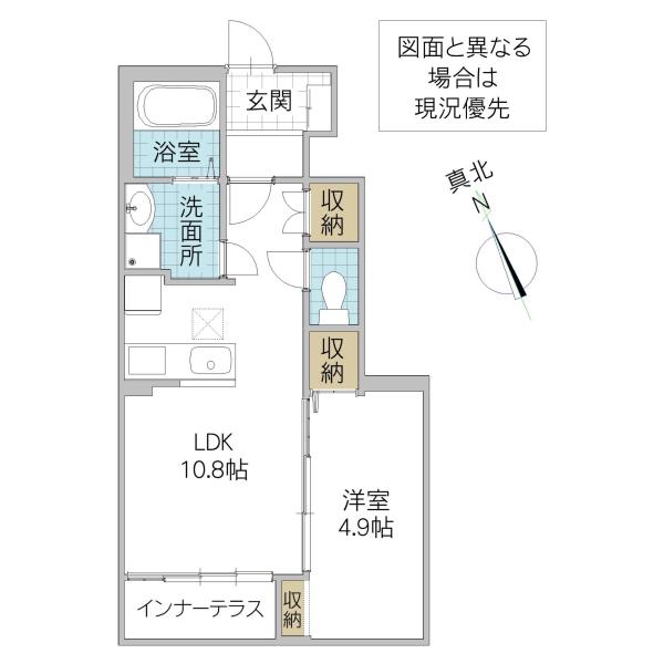 ANGE BELLE B(1LDK/1階)の間取り写真