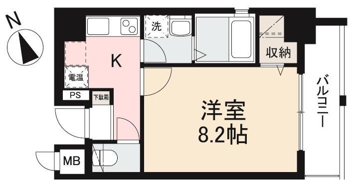 パサル藤塚(1K/3階)の間取り写真