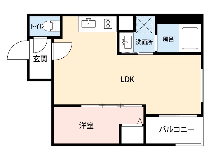 JACK HORENII(1LDK/2階)の間取り写真