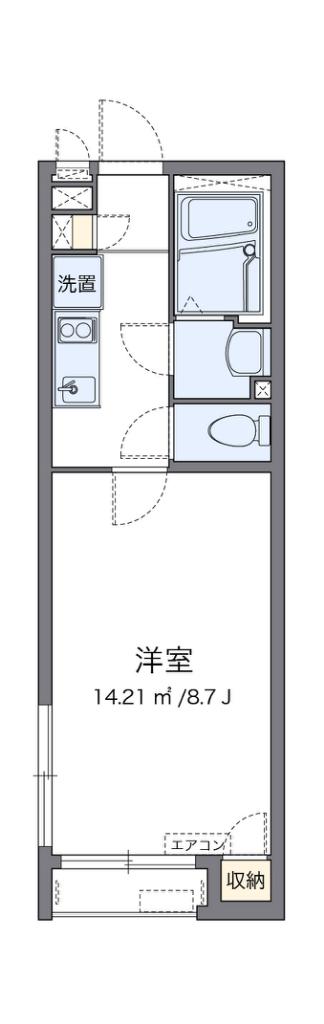 クレイノラ ルーチェ(1K/2階)の間取り写真