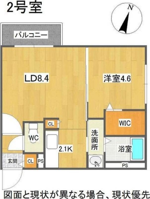 CITY RESIDENCE元町(1LDK/2階)の間取り写真