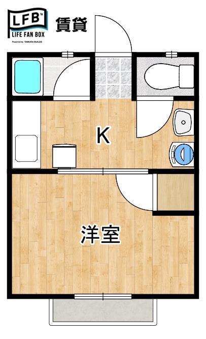 アリエッタ平井中央A(1K/1階)の間取り写真