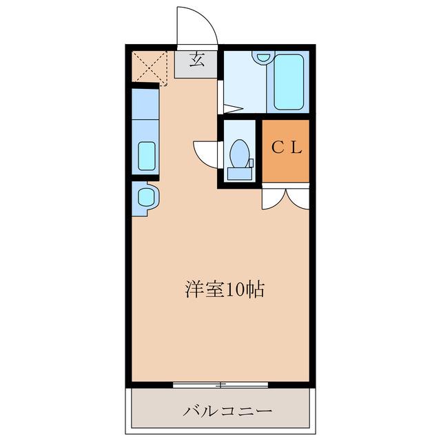 セテルVー1(ワンルーム/1階)の間取り写真