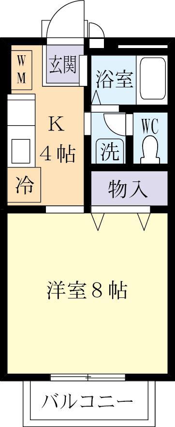 サンライフ塚本D(1K/2階)の間取り写真