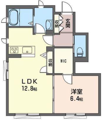  カーサアリエッタ(1LDK/1階)の間取り写真