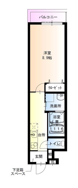 フジパレス住之江通I番館(1K/3階)の間取り写真