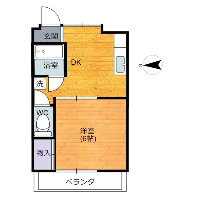 アメニティセゾン菊川(1K/3階)の間取り写真