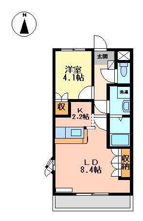ラ・エトワール(1LDK/1階)の間取り写真