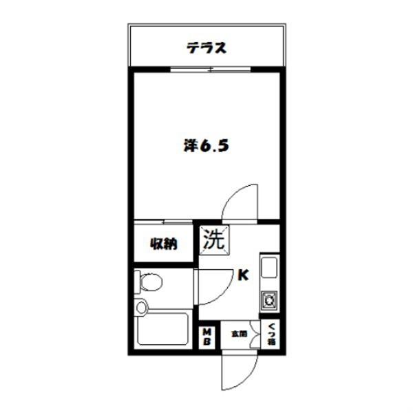 中野壱番館(1K/1階)の間取り写真