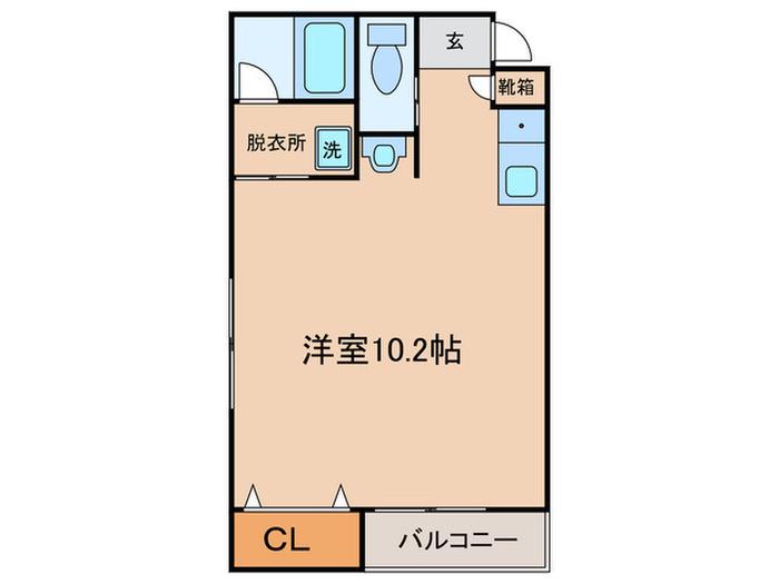 MAISON WISH (ワンルーム/2階)の間取り写真
