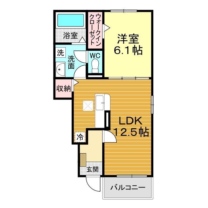 グラン アルト(1LDK/1階)の間取り写真