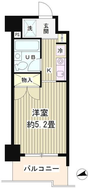 フォレスタ御苑前(ワンルーム/6階)の間取り写真