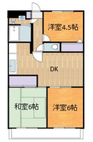 ベルメゾン欅201(3DK/2階)の間取り写真