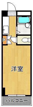 キャッスルココマリオン(ワンルーム/9階)の間取り写真