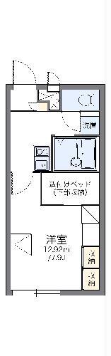 レオパレスオーキッド1(1K/1階)の間取り写真