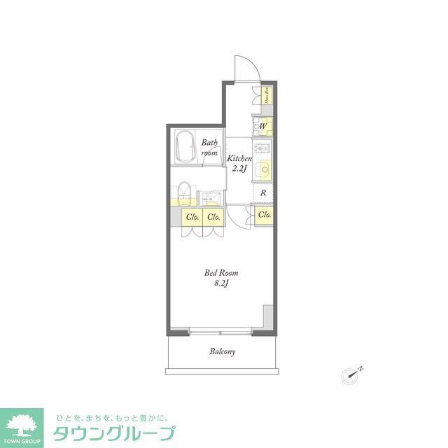 プライムメゾン入谷(1K/11階)の間取り写真