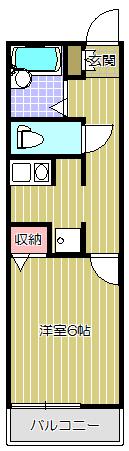 ホワイトフィールド西小山(1K/1階)の間取り写真