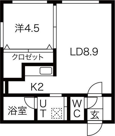 モデルノ水車町(1LDK/3階)の間取り写真